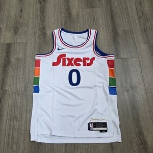 Nike Philadelphia 76ers Tyrese Maxey City Edition Jersey Mens Size 44 Medium